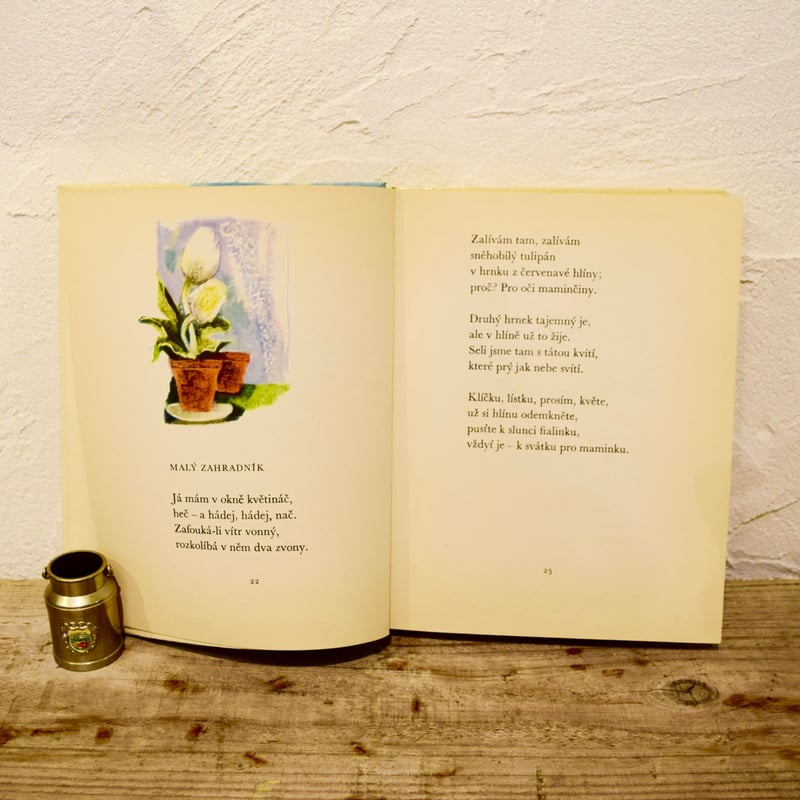 レア美しいビンテージ絵本チェコ東欧アンデルセン童話　洋書イジートルンカ古書 洋書 古書 チェコ語の古い詩集絵本 1957年発行 イジー