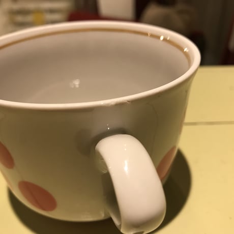 旧ソ連時代　ウクライナ　水玉ラインのカップ