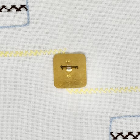 こぐまのミーシャ　スクエア　バッジ　カヌー