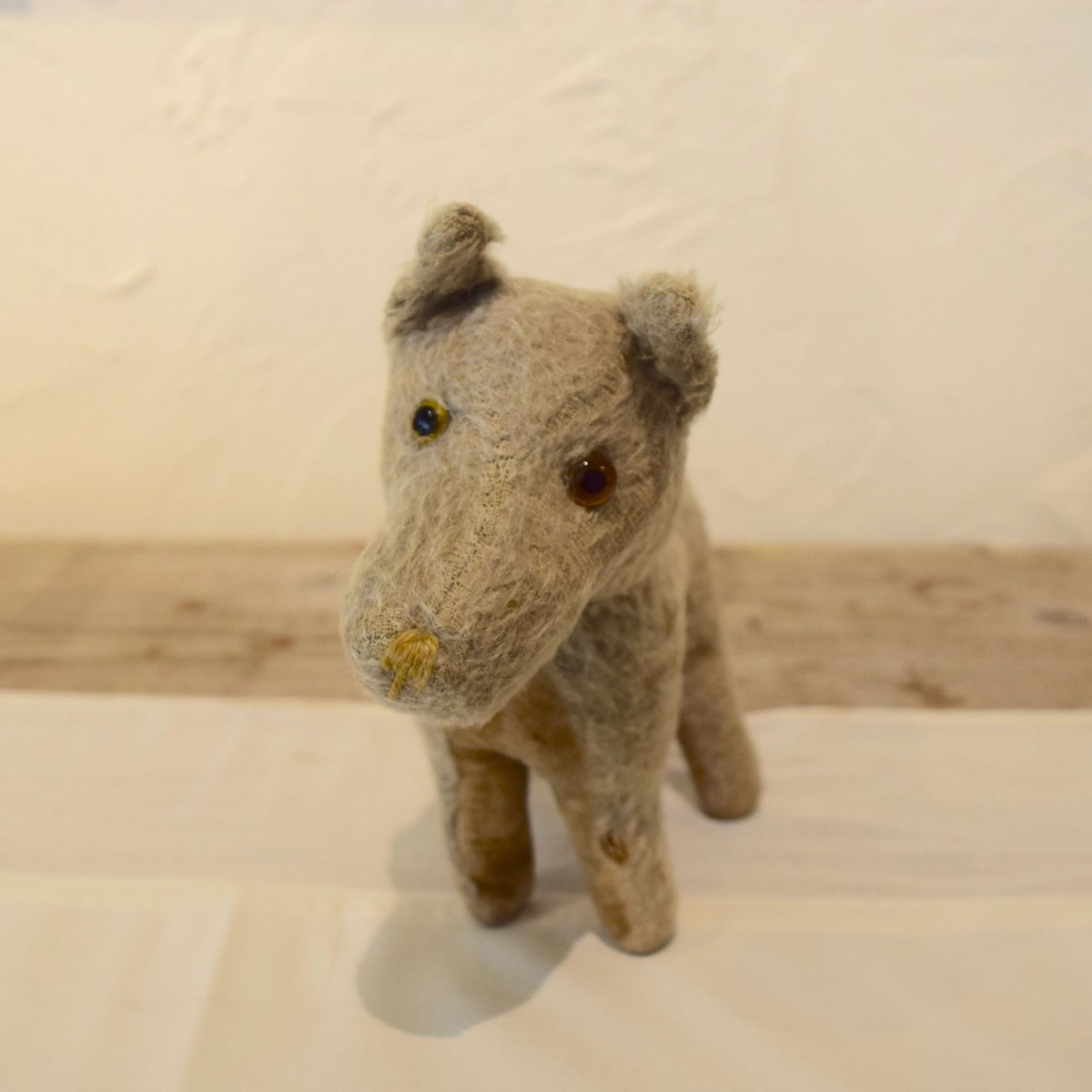 国内作家　ケイタベア　いぬのぬいぐるみ　帽子付き　アンティーク　一点物 国内作家 ケイタベア いぬのぬいぐるみ 帽子付き アンティーク