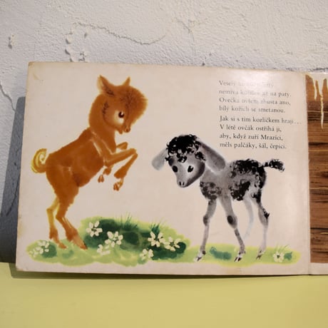 チェコ語版　絵本「KOZISKY A PERICKA」絵Gretel Salomo　1972年