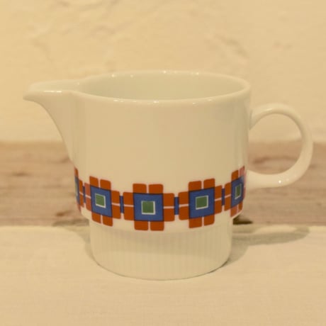 ドイツ　Melitta　チェック柄のミルクポット