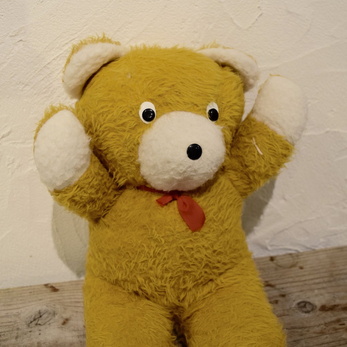 ドイツ くまのぬいぐるみ オレンジ ばんざい | Kitten Blue