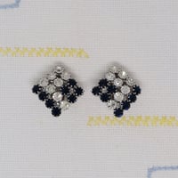 チェコ ガラスラインストーンブローチ 青い目の猫さん | Kitten Blue