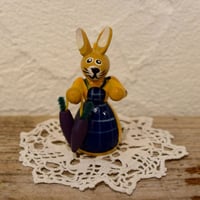 ドイツ　ウサギのオーナメント　黄色ワンピース