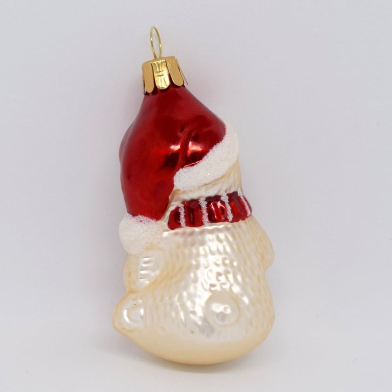 ソビエト　ガラスオーナメント　アコーディオンくまさん　クリスマスオーナメント ヴィンテージガラスクリスマスオーナメント：ソ連の