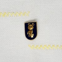 こぐまのミーシャ　バッジ　小　紺