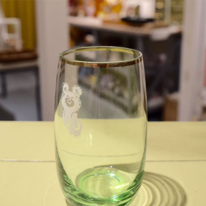 モスクワオリンピック こぐまのミーシャ グラス グリーン | Kitten Blue