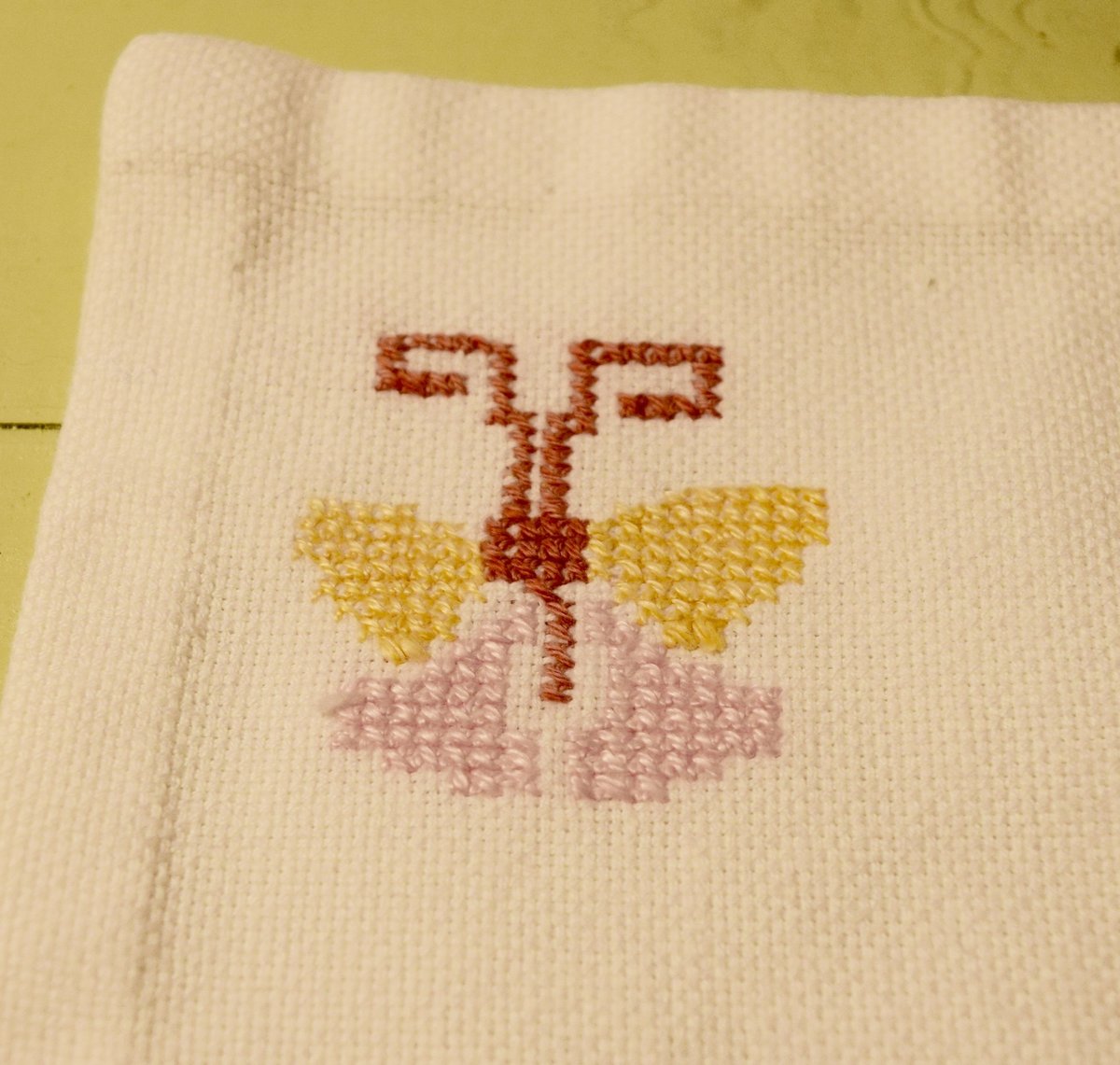 フランス france vintage ヴィンテージ 少女 クロスステッチ