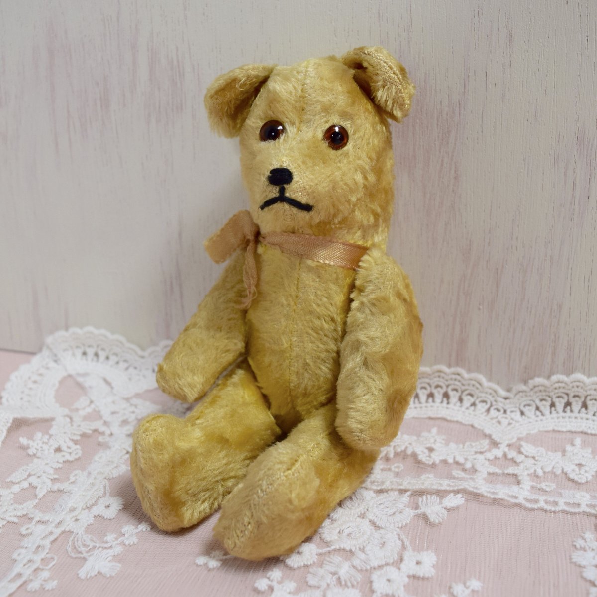 国内作家様　ワンちゃん　テディベア ワンちゃんみたいな 垂れ耳テディベア ゴールド | Kitten Blue