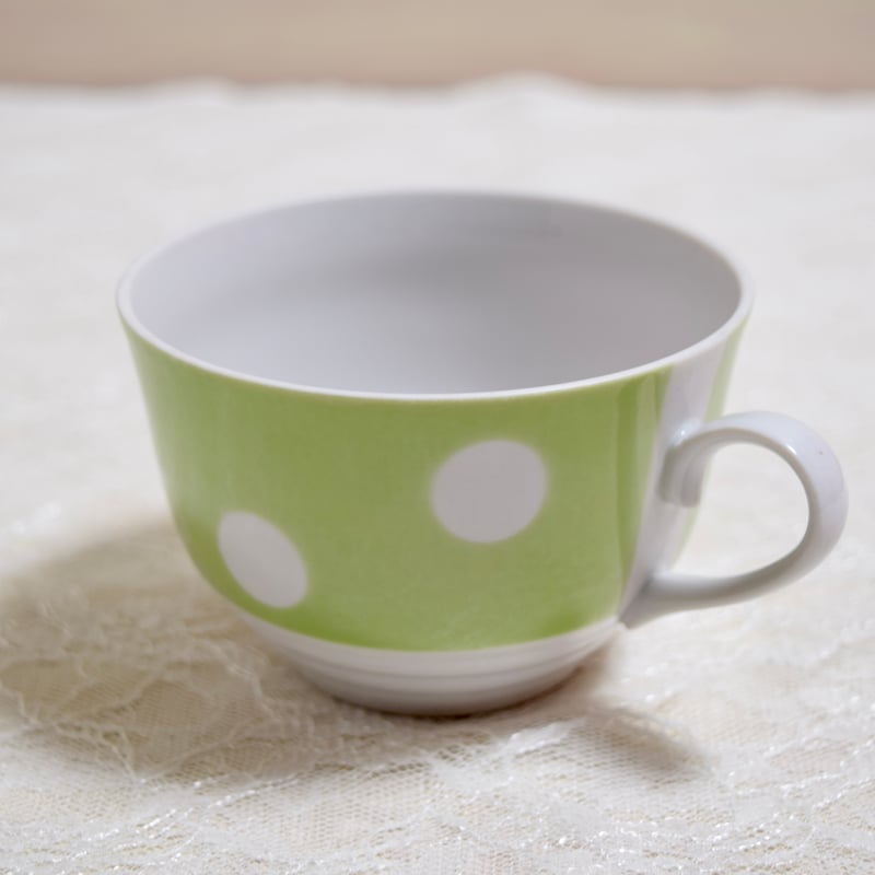 【 ヴィンテージカップ】 旧ソ連時代 ラトビア リガ陶器工場 カップ&ソーサー ライトグリーン