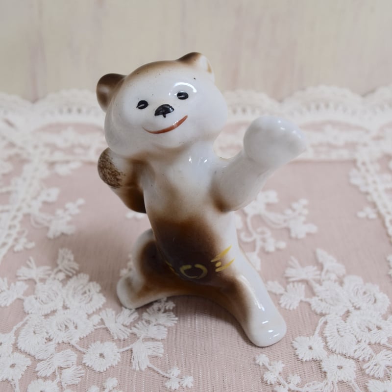 旧ソ連時代 ウクライナ クマ フィギュリン 砲丸投げ | Kitten Blue