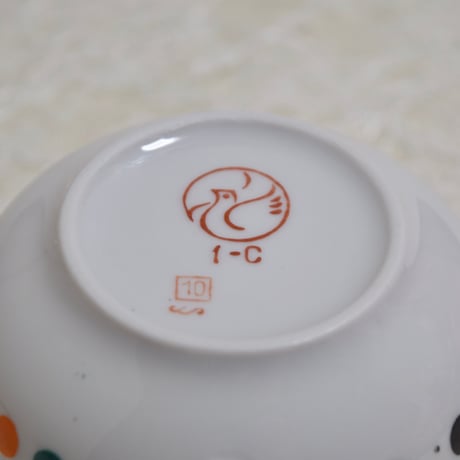 旧ソ連　カップ&ソーサー　カラフル水玉
