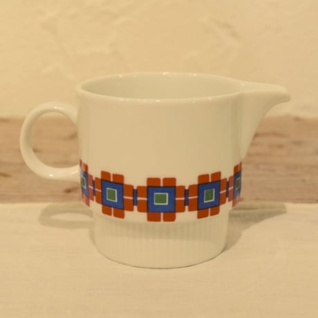 ドイツ　Melitta　チェック柄のミルクポット