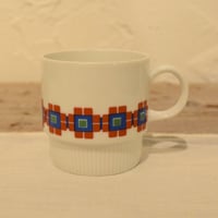 ドイツ　Melitta　チェック柄のコーヒーカップ