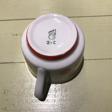 旧ソ連時代　ウクライナ　水玉ラインのカップ