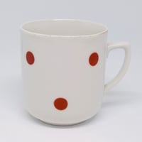 チェコ　シンプル水玉マグカップ　赤