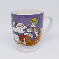 ドイツ　ミルカ　ノベルティマグカップ　そりに乗るサンタさん