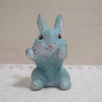 旧ソ連　ウサギ　ラバードール　水色