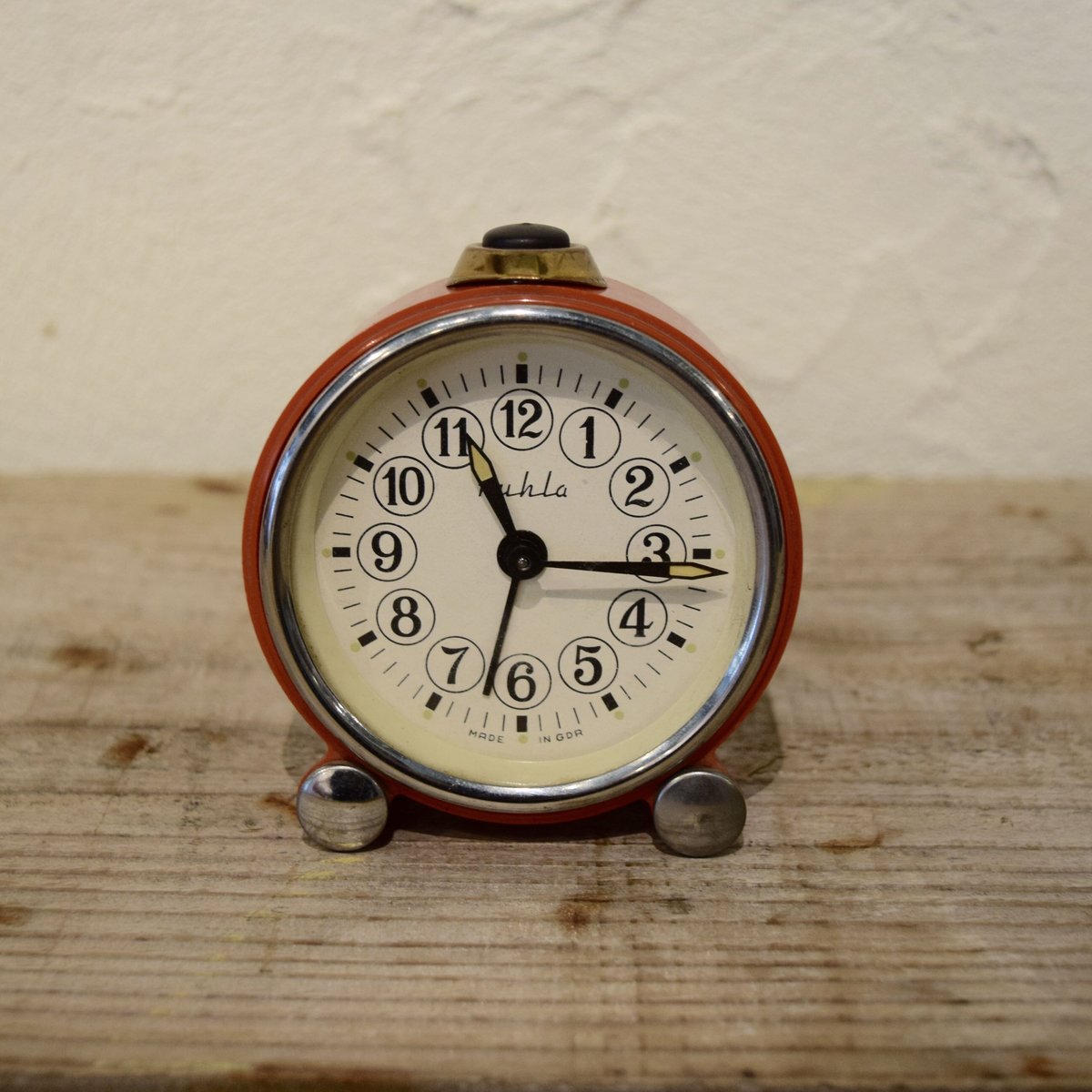 東ドイツの古い目覚まし時計(ruhla)/ドイツ雑貨 ヴィンテージ雑貨 GDR