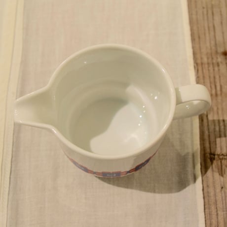 ドイツ　Melitta　チェック柄のミルクポット