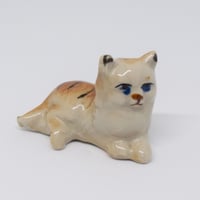 チェコ　ゆったり猫　陶器の置物