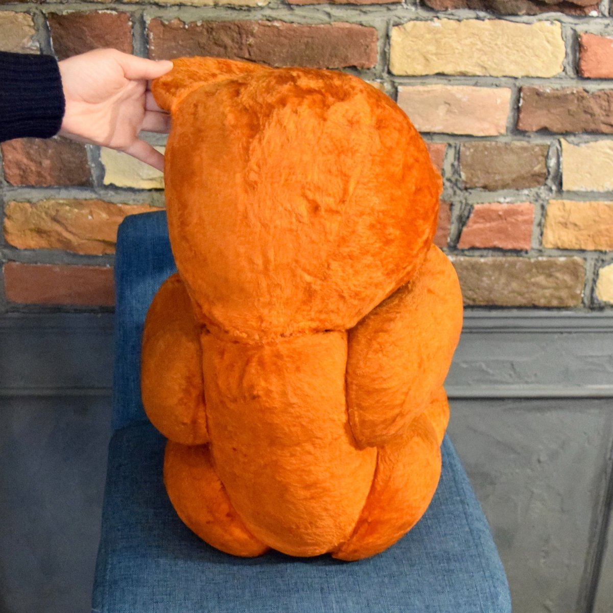 ヴィンテージ　アンティーク　オレンジ色テディベア 約40cm ヴィンテージ アンティーク オレンジ色テディベア 約40cm