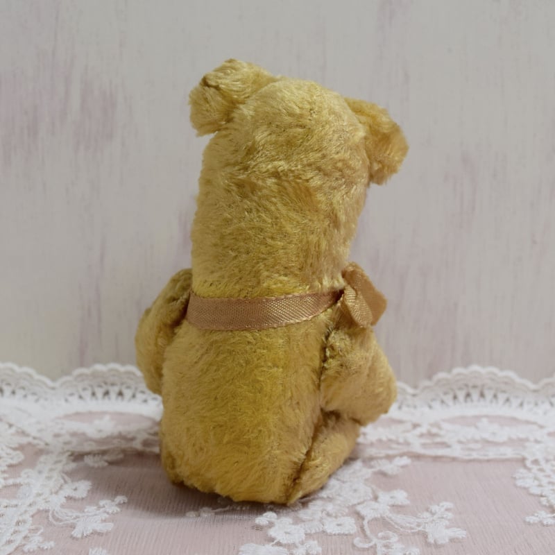 ⑅* ドイツ　ヴィンテージ テディベア アンティークベア　垂れ耳　⑅* ワンちゃんみたいな 垂れ耳テディベア ゴールド | Kitten Blue