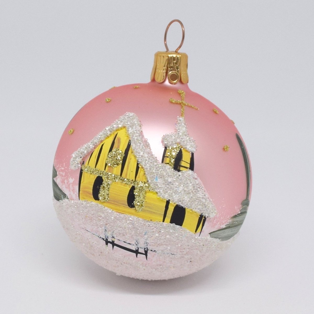 ヴィンテージ　チェコガラスオーナメント　白狼？白狐？犬？　クリスマスオーナメント ヴィンテージ チェコガラスオーナメント 白狼？白狐？犬？ クリスマス