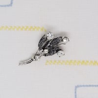 チェコ チェコガラス ブローチ 花束