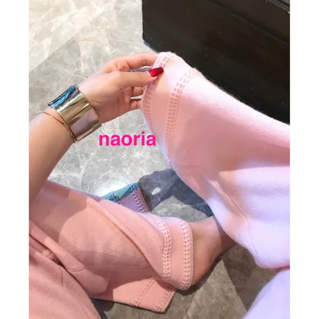 予約制  バイカラーピンクニットパンツ単品