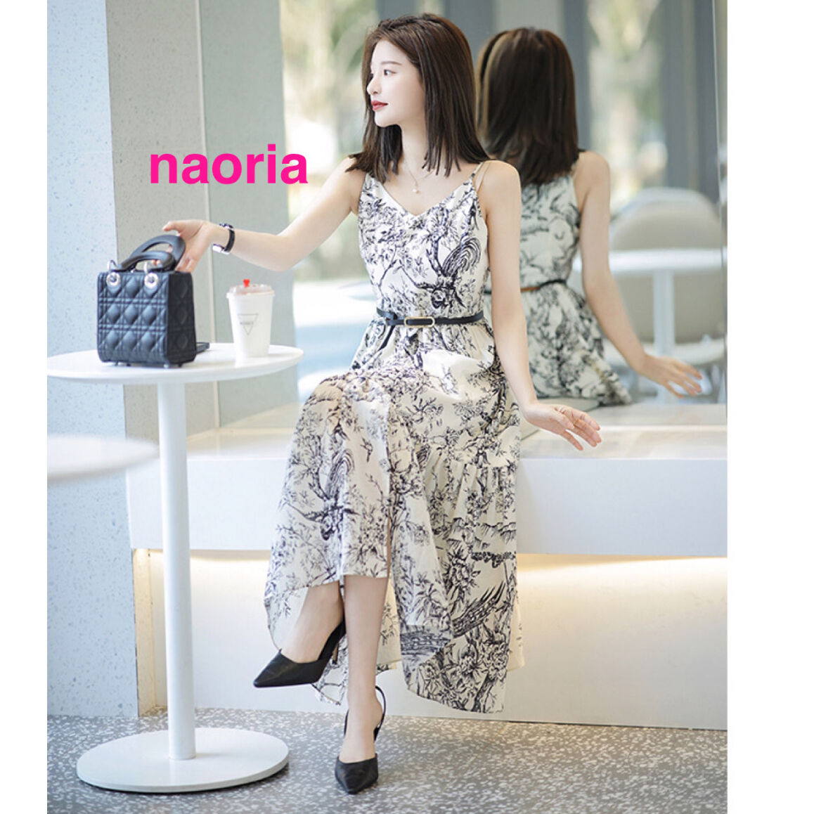 予約制 2色展開 マルベリーシルクミックスキャミワンピース | naoria