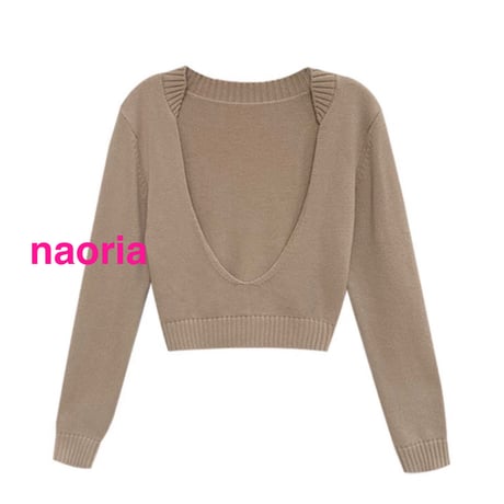 予約制  ２色展開　重ね着用ニット単品