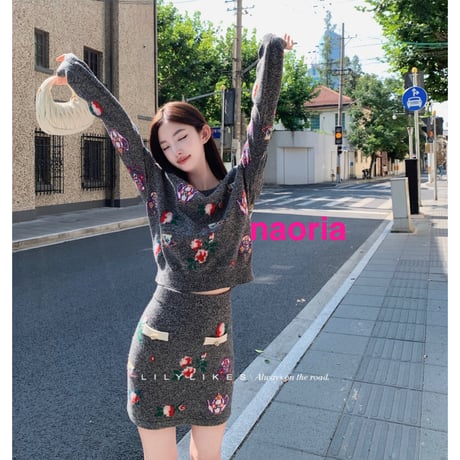 予約制　２色展開  羊毛柄ニット単品