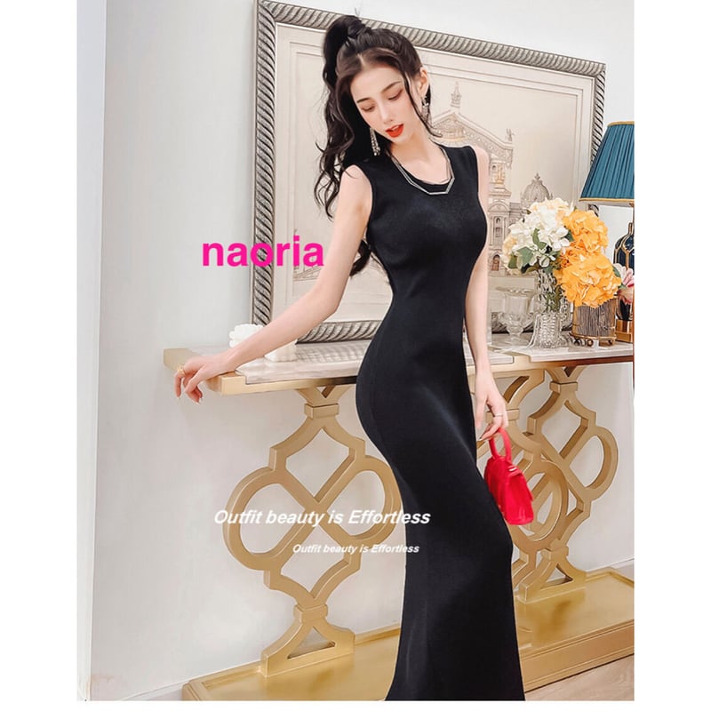 美品✨UN3D. ノースリーブバイカラー ロングワンピース　S 美品✨UN3D. ノースリーブバイカラー ロングワンピース S ワンピース