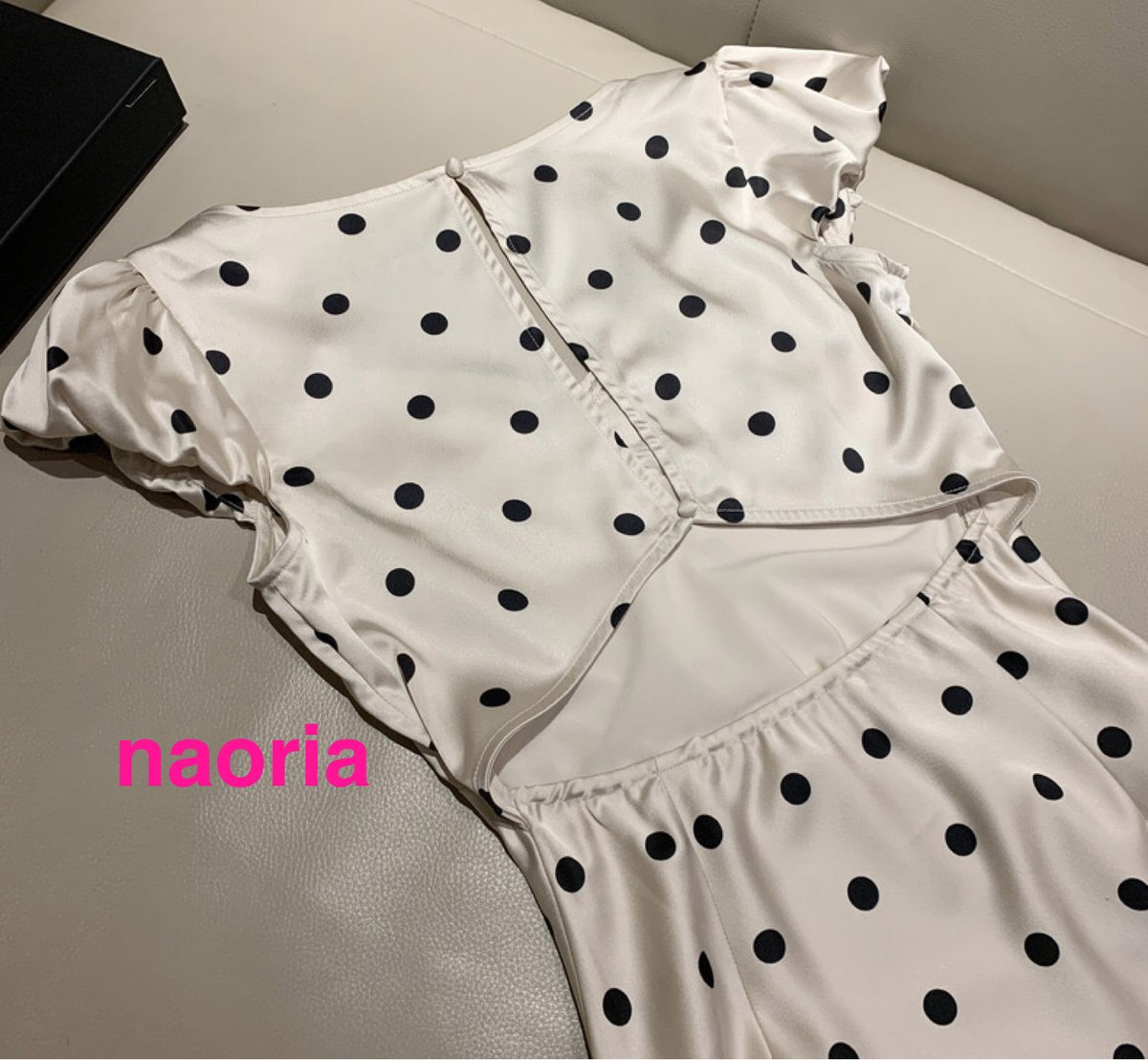 ⭐︎再値下げ⭐︎アナイ　ドット柄ワンピース サイズ38 値下げ！アナイ ANAYI アナグラムミックスドットクルーワンピース 38