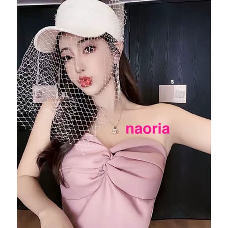 即納　2色展開　３点セットTシャツ＋ベアトップ＋パンツセット