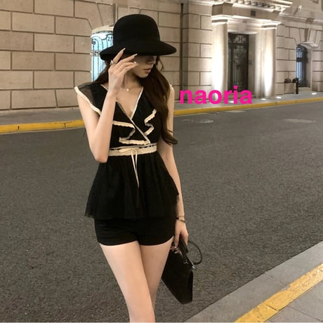 予約制  クロスネックトップス単品