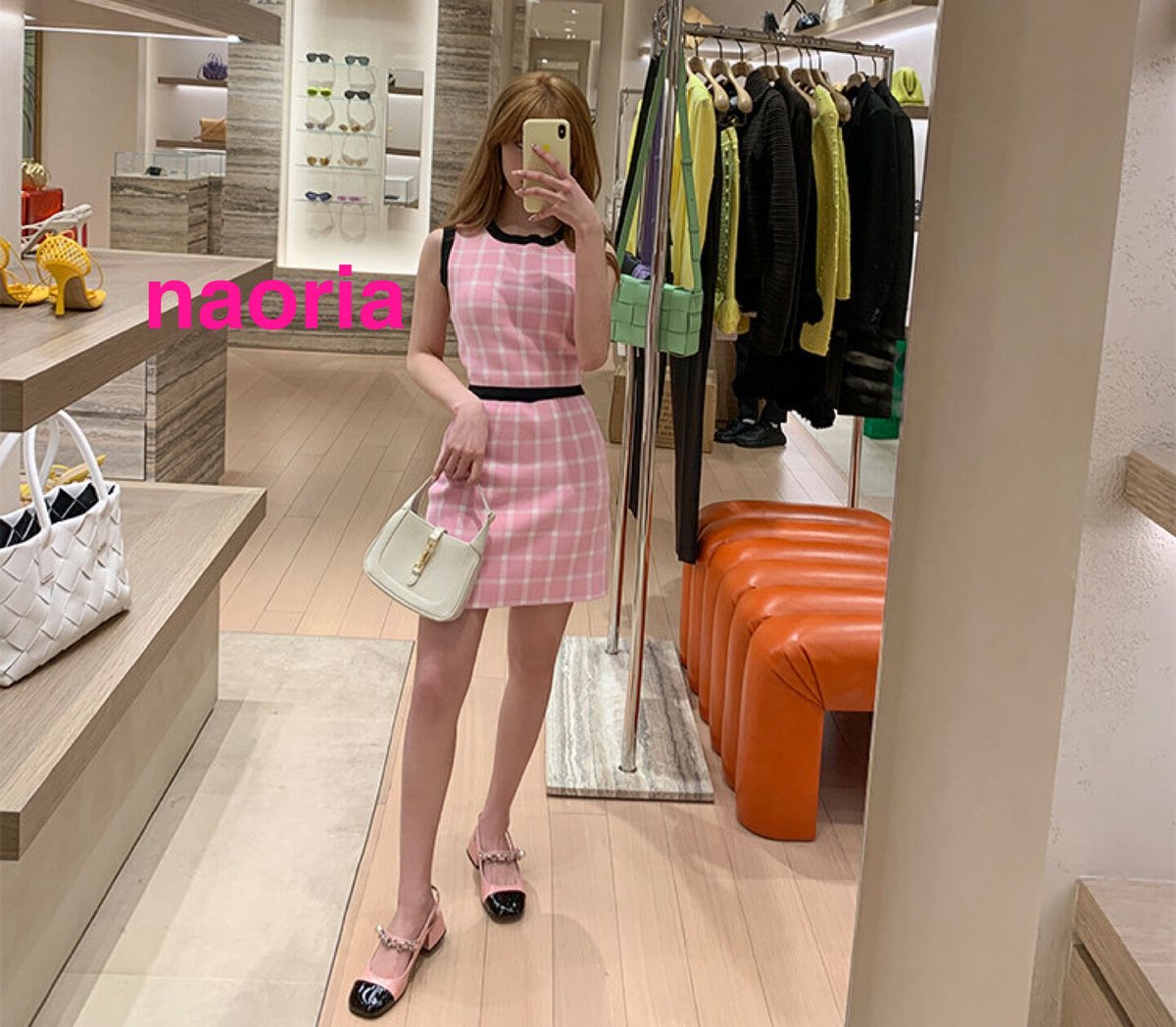 PICONE ノースリーブニット 02サイズ ピンク 即納 チェックピンクノースリーブニット単品 | naoria
