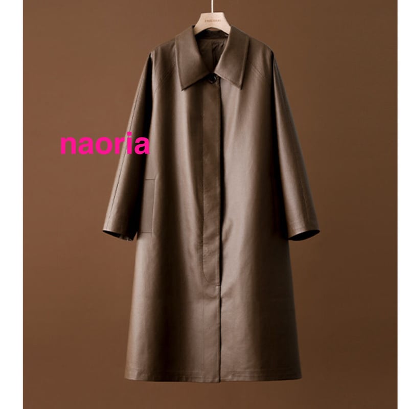 レザードッキング　コート フェイクレザートレンチコート - ダークボルドー | ZARA Japan