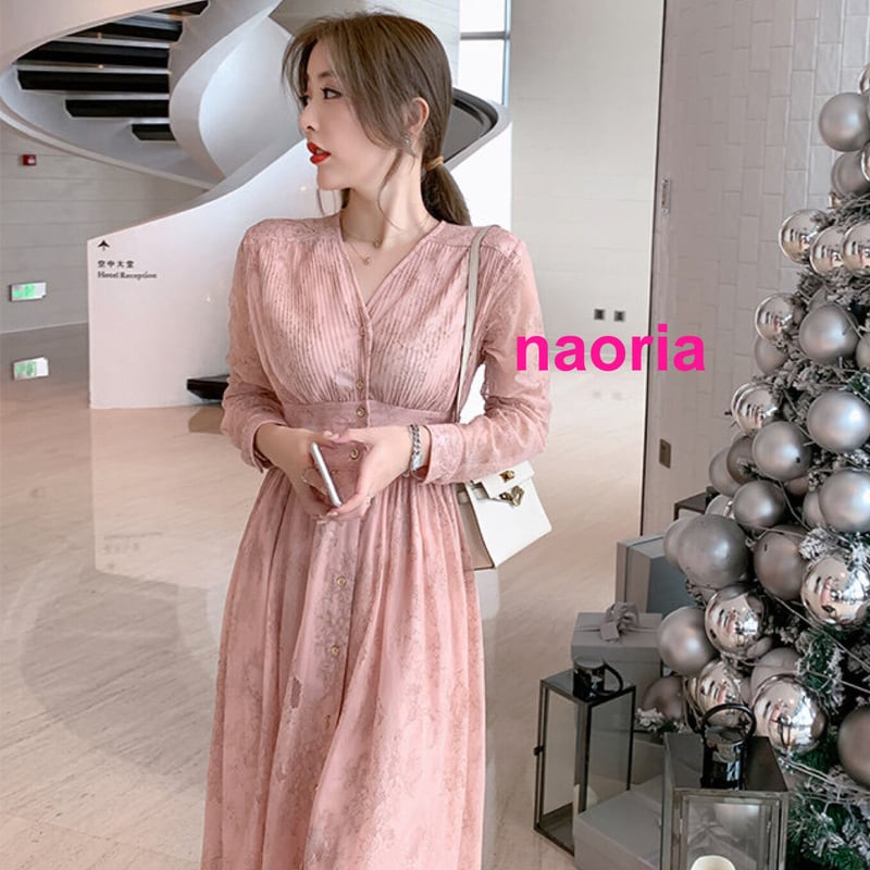 ピンク レース ノースリーブワンピース ドレスプラス DRESS+ ワンピース ボレロ セット マーメイド