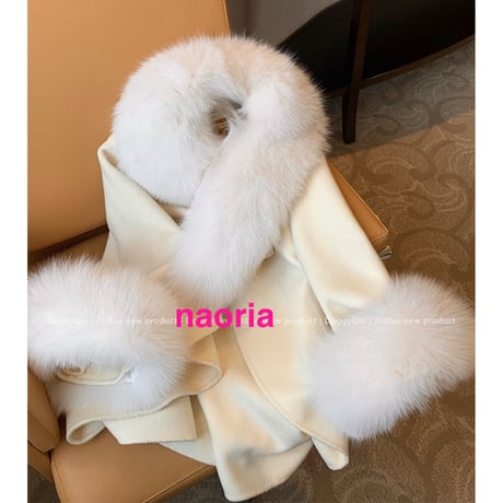 予約制　２色展開  首元リアルファー単品