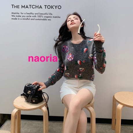 予約制　２色展開  羊毛柄ニット単品