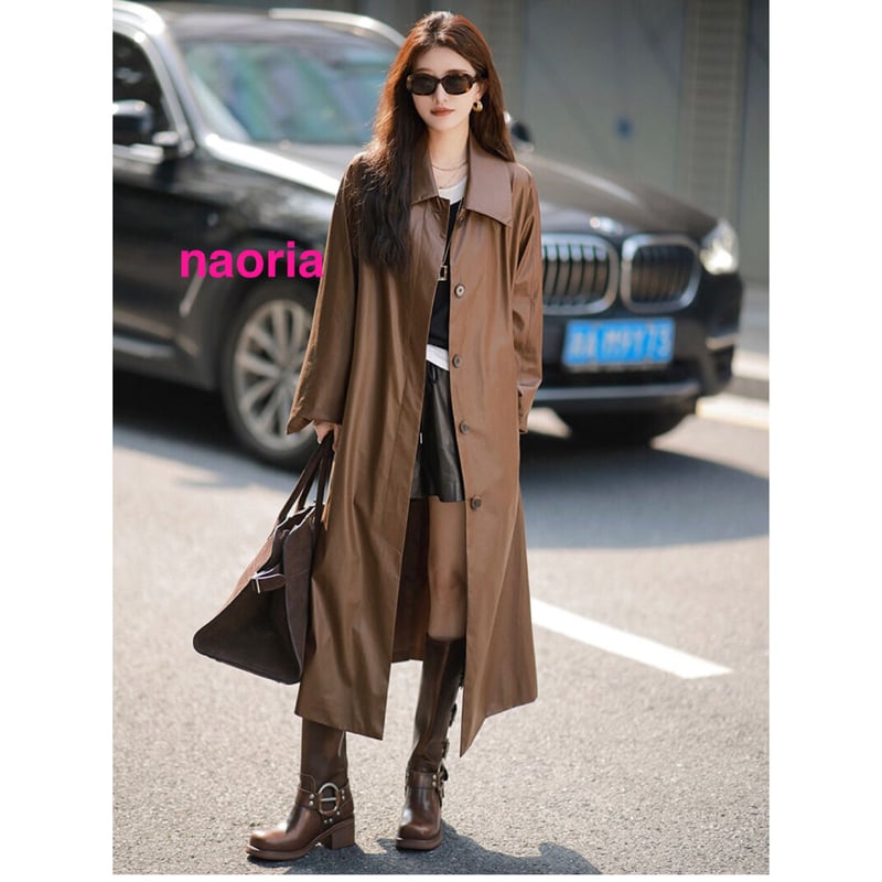 予約制 2色展開 防水フェイクレザーコート | naoria