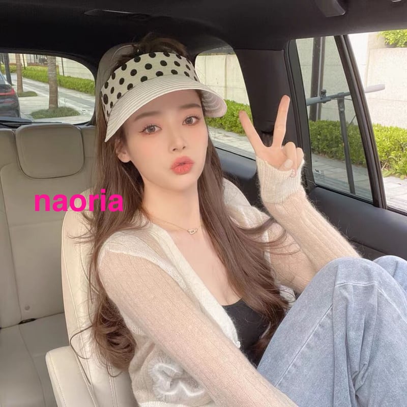 予約制 ドット麦わらサンバイザー | naoria