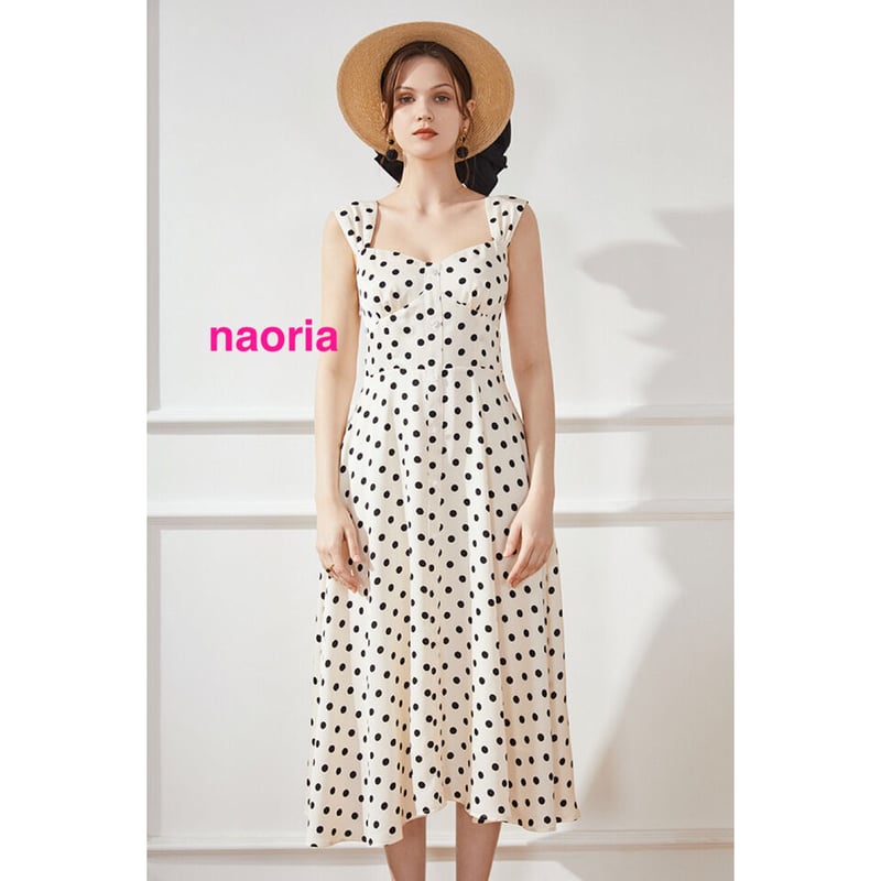【美品】45rpm ノースリーブ ドットワンピース サイズ2（M） ノースリーブドット柄ワンピース – weMALL