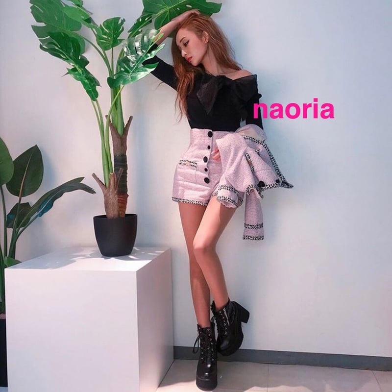 即納再入荷 ピンクツイードハイウエストショートパンツ | naoria