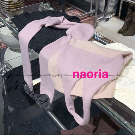 予約制  ２色展開　ホルターネックニットワンピース