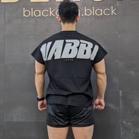 MONKEY4✖️NABBA JAPAN ⁡ [Big logo T-shirt  BLACK ］