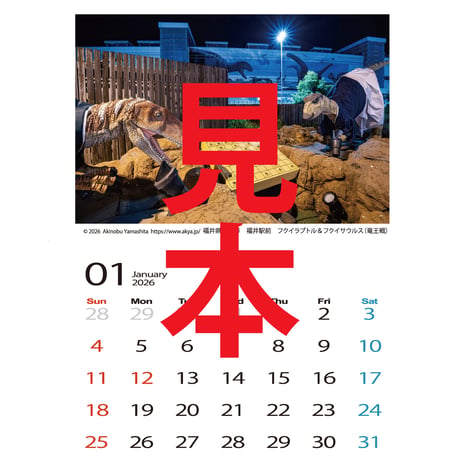 2026年　写真家・山下晃伸「夜光性静物観察記〜備忘録〜」カレンダー（送料別）